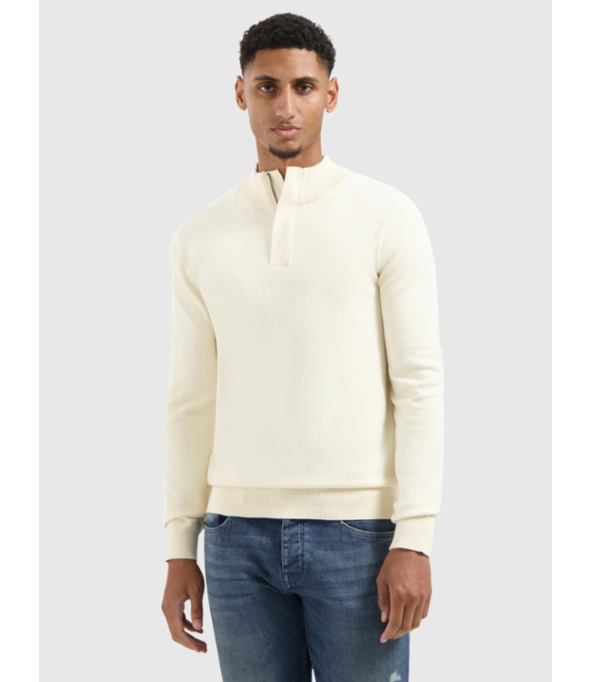 Pure Path Pure Path Knit Hidden Half-zip Sweater Ecru