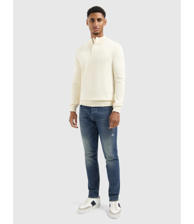 Pure Path Pure Path Knit Hidden Half-zip Sweater Ecru