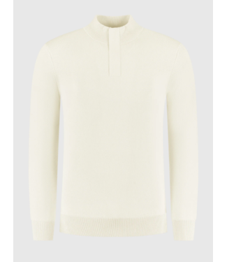 Pure Path Pure Path Knit Hidden Half-zip Sweater Ecru