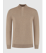 Pure Path Pure Path Knit Hidden Half-zip Sweater Taupe Melange
