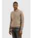Pure Path Pure Path Knit Hidden Half-zip Sweater Taupe Melange