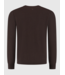 Pure Path Pure Path Jacquard Structure Knit Sweater Dark Brown