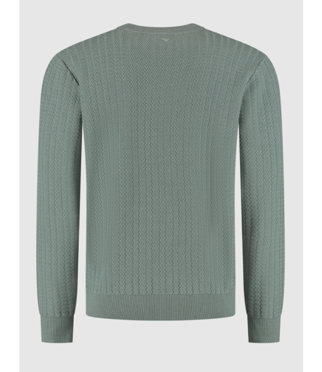 Pure Path Pure Path Jacquard Structure Knit Sweater Army Green