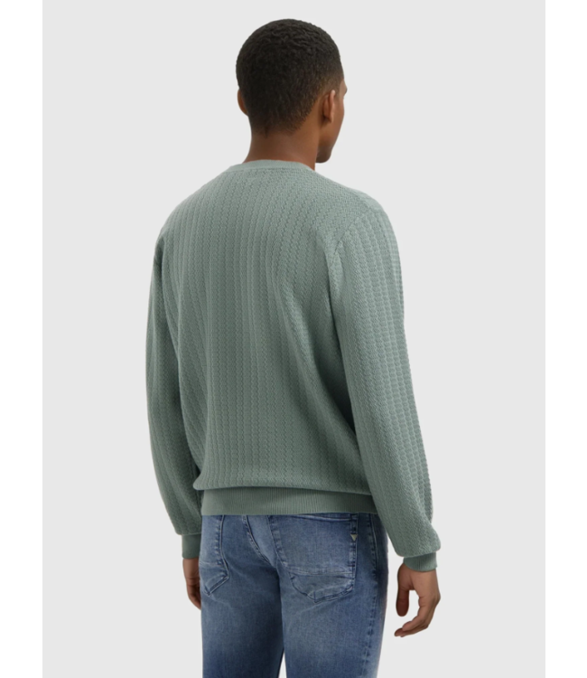 Pure Path Pure Path Jacquard Structure Knit Sweater Army Green