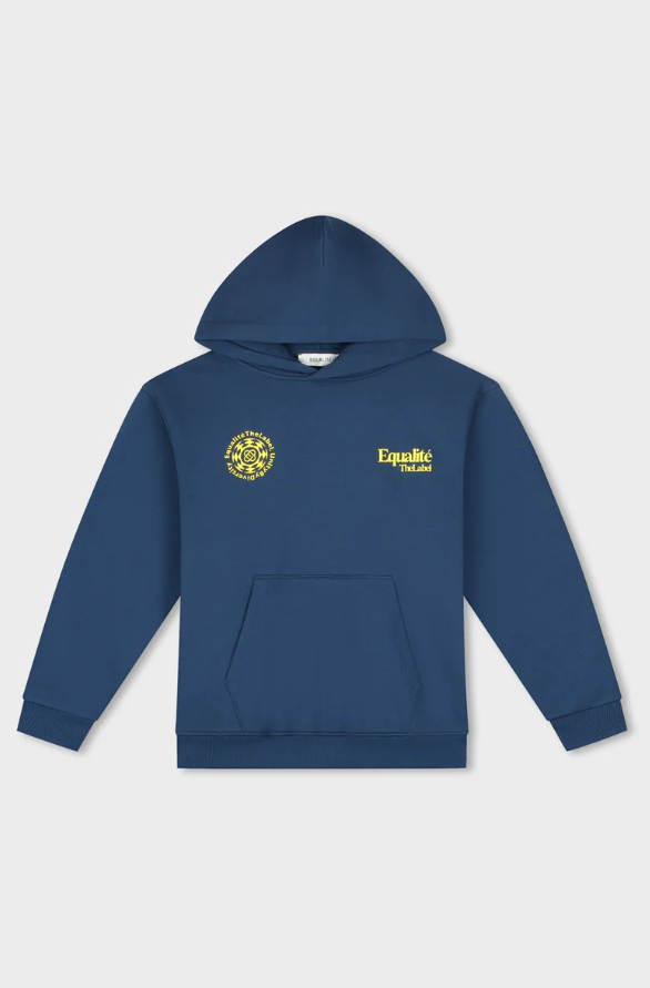 Equalite Verity Oversized Hoodie - Navy Yellow - FM Fashion