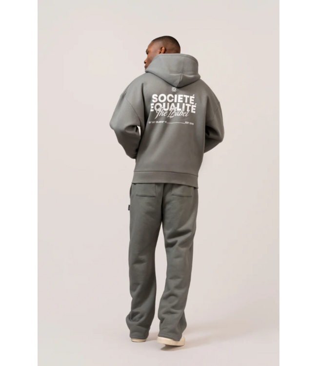 Equalité Equalite Societe Oversized Full Zip Hoodie Grey