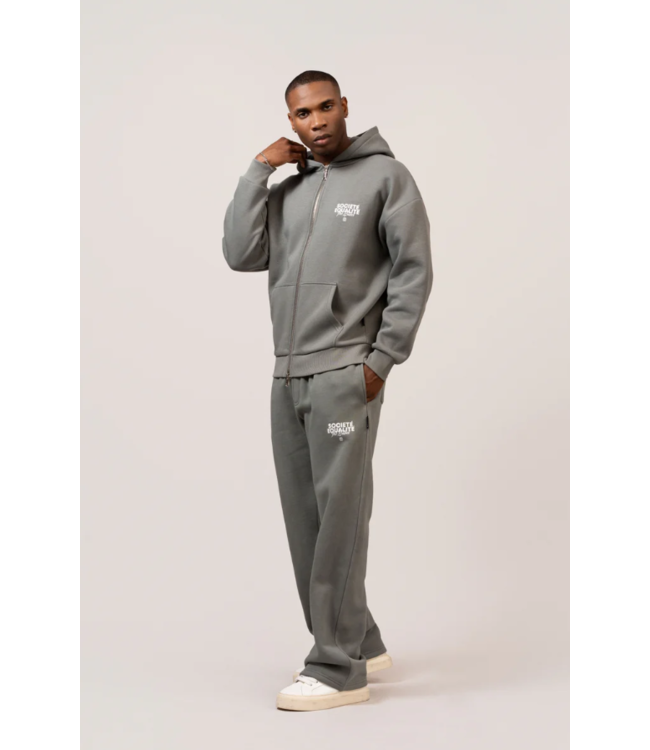 Equalité Equalite Societe Oversized Full Zip Hoodie Grey