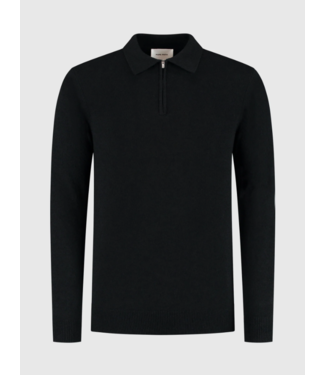 Pure Path Pure Path Knit Hidden Half-zip Sweater Black