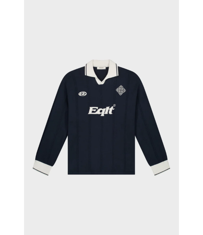 Equalité Equalite Knit Jersey Longsleeve Polo -Navy