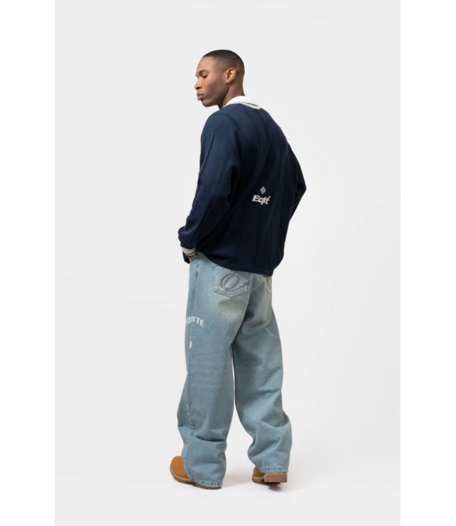 Equalité Equalite Knit Jersey Longsleeve Polo -Navy