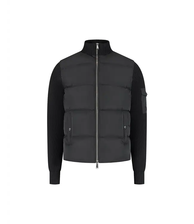 Malelions Malelions MM3-AW25-37 Men Knitted Hybrid Jacket -Black