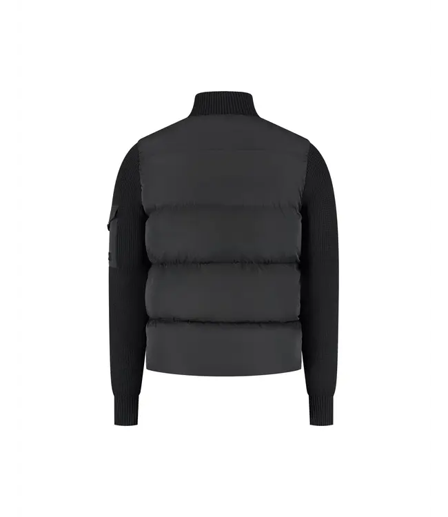 Malelions Malelions MM3-AW25-37 Men Knitted Hybrid Jacket -Black