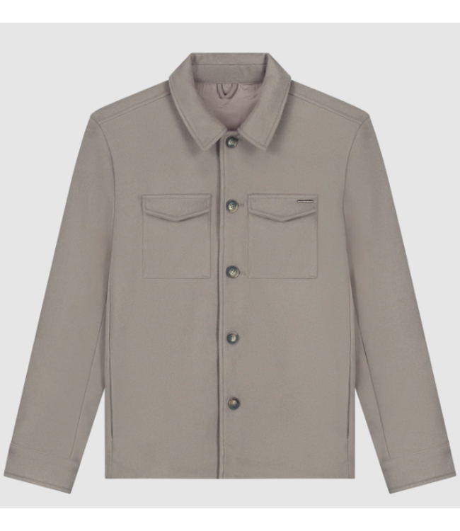 Malelions Malelions MM3-AW25-09 Men Wool Shacket - Mulch Brown