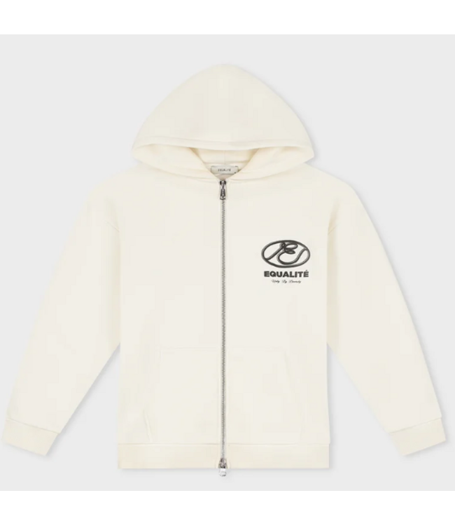 Equalité Equalite Arid Oversized Full Zip Off-White & Taupe