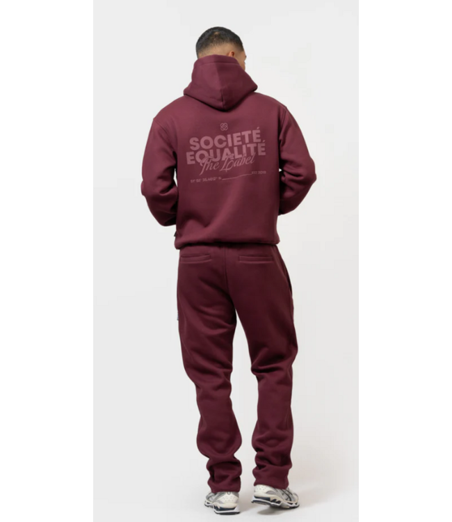 Equalité Societe 2.0 EQ.25.10.3.3.621 Tracksuit - Burgundy & Burgundy