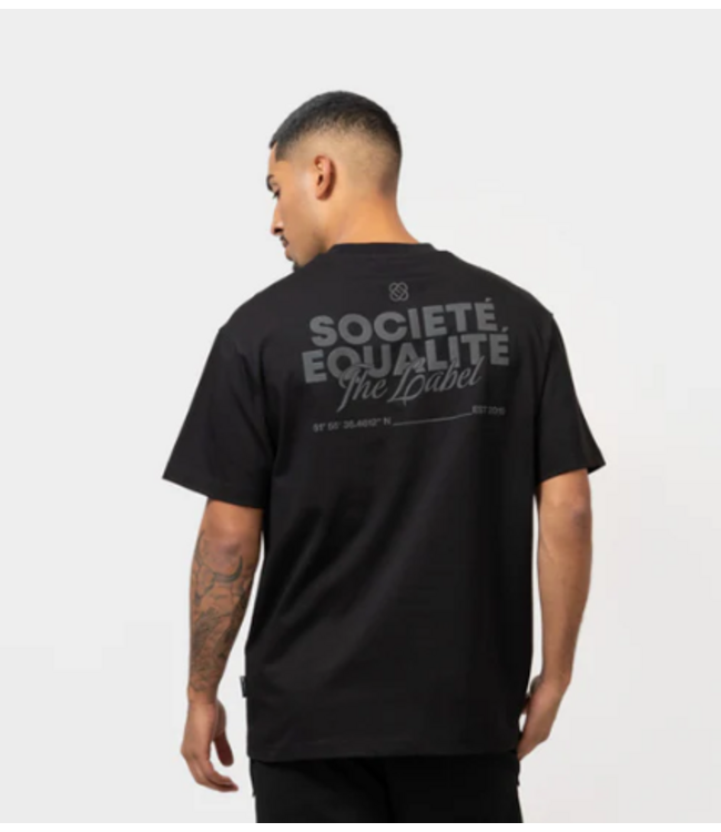 Equalité Societe 2.0 EQ.25.10.3.7.212 Oversized Tee- Black & Black