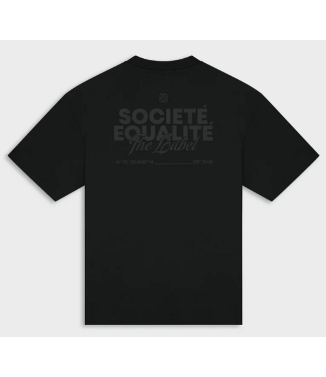 Equalité Societe 2.0 EQ.25.10.3.7.212 Oversized Tee- Black & Black