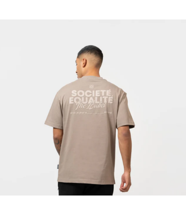 Equalité Societe 2.0 EQ.25.10.3.7.212 Oversized Tee- Taupe & Taupe