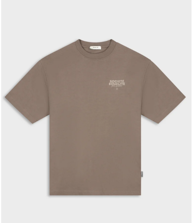 Equalité Societe 2.0 EQ.25.10.3.7.212 Oversized Tee- Taupe & Taupe