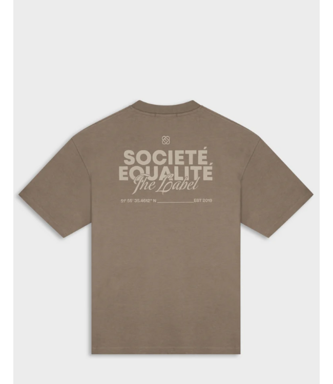 Equalité Societe 2.0 EQ.25.10.3.7.212 Oversized Tee- Taupe & Taupe