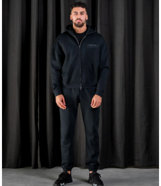 Essentials Basic Zipper Tracksuit Black