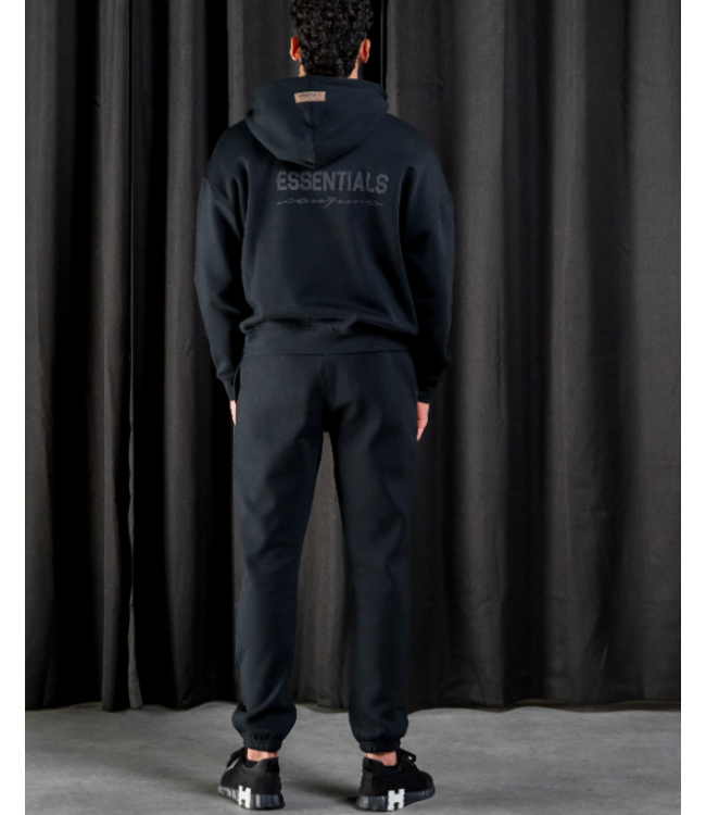 Essentials Basic Zipper Tracksuit Black