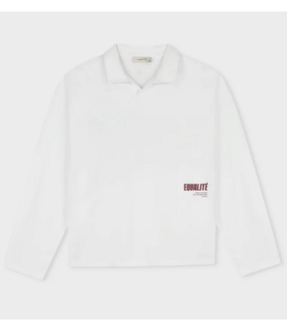 Equalité Equalite Elia Longsleeve Polo - White & Burgundy
