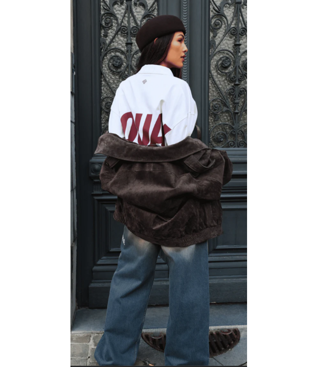 Equalité Equalite Elia Longsleeve Polo  - White & Burgundy