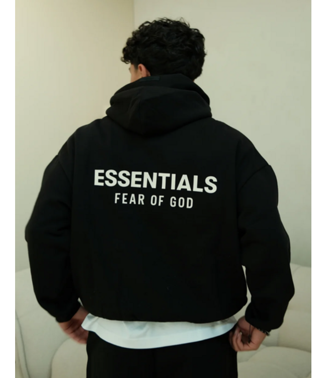 Essentials Fear Of God Essentials Fear Of God - Black Hoodie