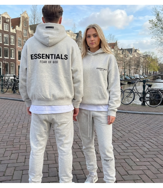 Essentials Fear Of God Essentials Fear of God - Light Oatme Hoodie
