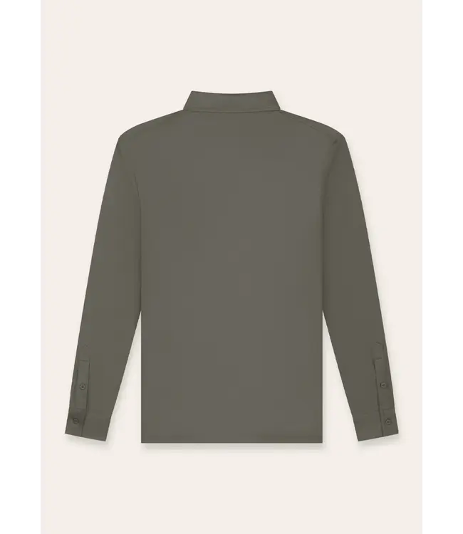 Tria D'oro Tria D'oro Buttoned Longsleeve Polo - TaupeNew