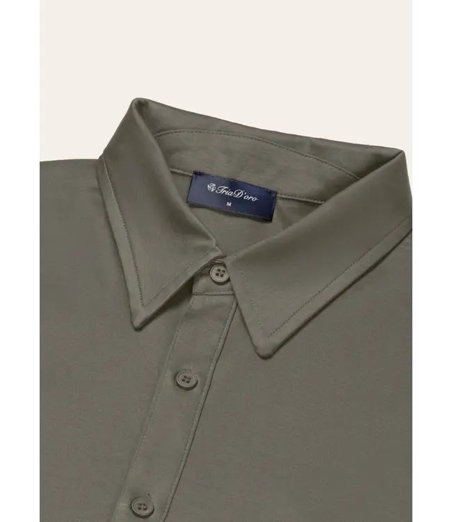 Tria D'oro Tria D'oro Buttoned Longsleeve Polo - TaupeNew