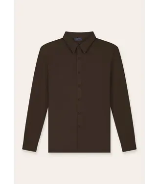 Tria D'oro Tria D'oro Buttoned Longsleeve Polo - Brown