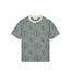 Pure Path Jacquard Pattern T-shirt - 26010122 Emerald