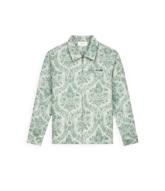 Pure Path Pure Path  Jacquard Flower Full-zip Overshirt 26010202 - Mint