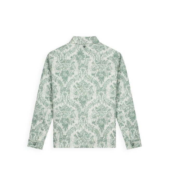 Pure Path Pure Path  Jacquard Flower Full-zip Overshirt 26010202 - Mint