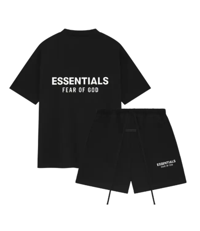 essentials fear of god Essentials Fear Of God Black White Short