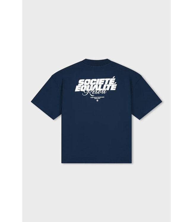 Equalité Equalite Societé Resort Boxy Tee -  Navy
