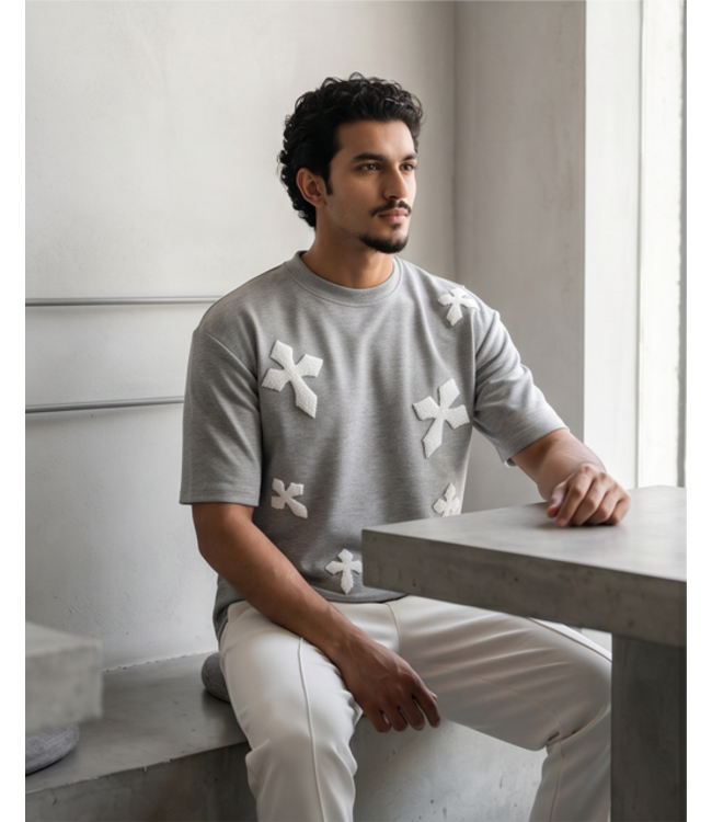 Uniplay Signature Cross Tee - Grey