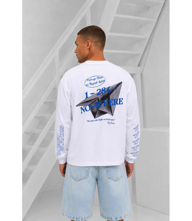Bobby Blanks Bobby Blanks Bookmark Longsleeve - White/Cobalt