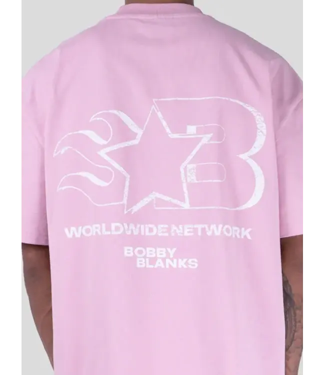Bobby Blanks Bobby Blanks Oxford Tee - Pink/White