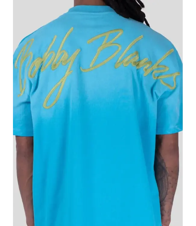 Bobby Blanks Bobby Blanks Brixton Tee - Aqua/Chartreuse