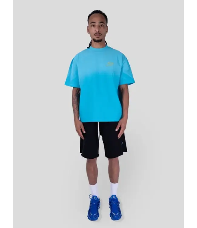 Bobby Blanks Bobby Blanks Brixton Tee - Aqua/Chartreuse