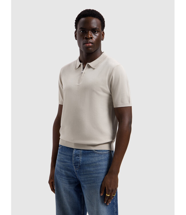 Pure Path Pure Path Half-zip Flat Knit Polo - Sand 26010810