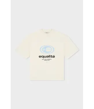 Equalité Equalite Elan Boxy Fit Tee - Off White & Light Blue