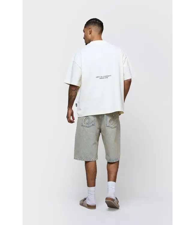 Equalité Equalite Elan Boxy Fit Tee - Off White & Light Blue