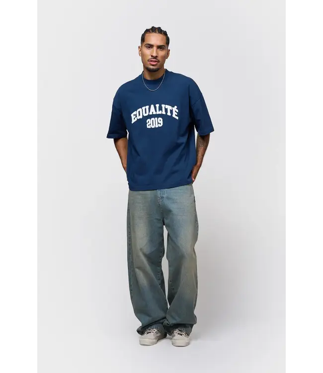 Equalité Equalite  EQ.26.10.6.29.310 Collective Boxy Tee - Navy