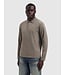 Pure Path Pure Path Flat Knit Longsleeve Polo 26030801 - Taupe Melange
