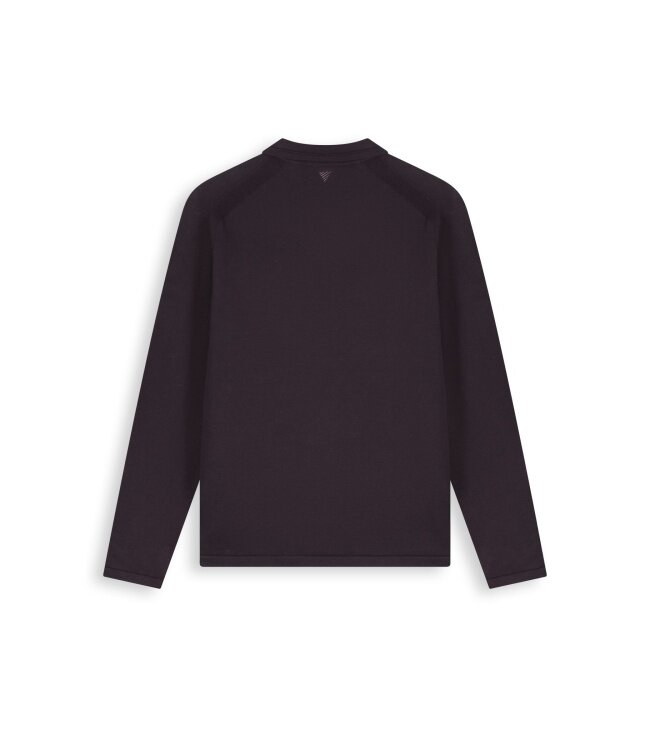 Pure Path Pure Path Flat Knit Longsleeve Polo 26030801 -  Dark Brown