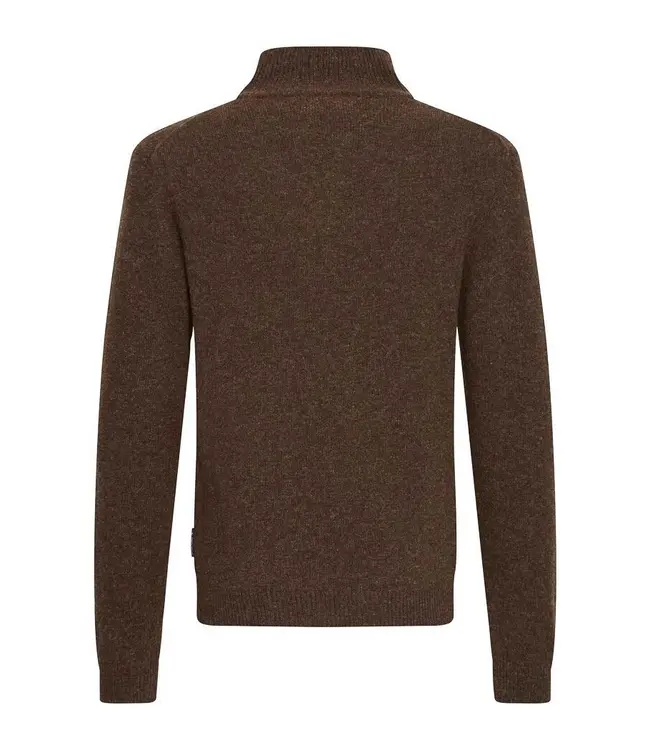 Casual Friday Casual Friday Karl Halfzip Lambswool Knit - Dark Brown